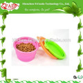 Top vendendo FDA grau facilmente transportar Silicone Pet Feeder Bowl